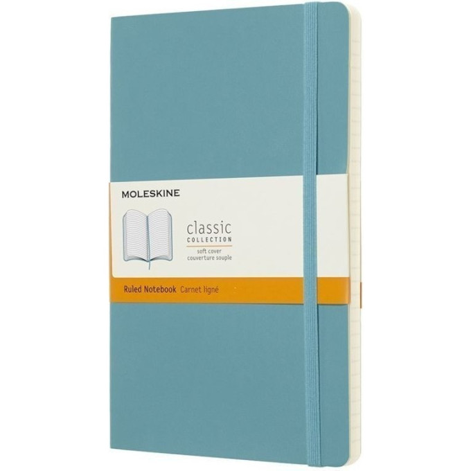 Блокнот MOLESKINE CLASSIC SOFT XLARGE, линейка, голубой QP621B35